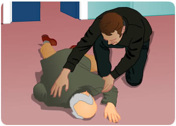 Helping someone get up from the floor after a fall