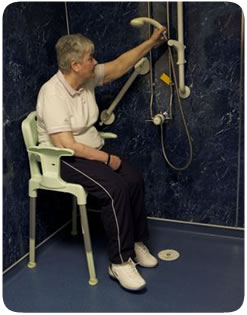 Adapted shower area