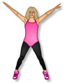 Lady taking part in aerobics